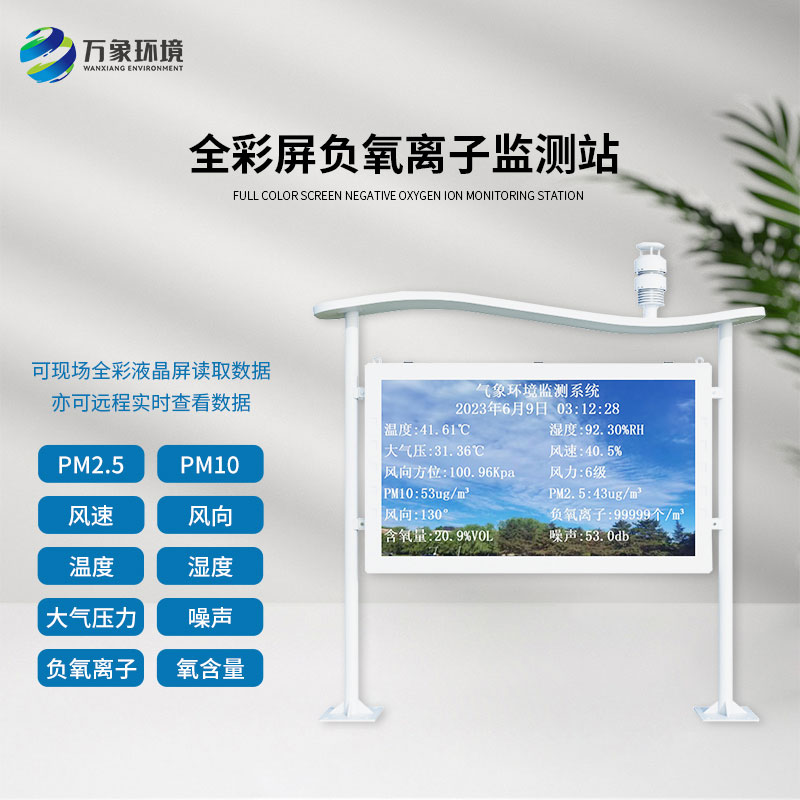 全彩屏一體化負(fù)氧離子監(jiān)測站對于公園景區(qū)有什么幫助？